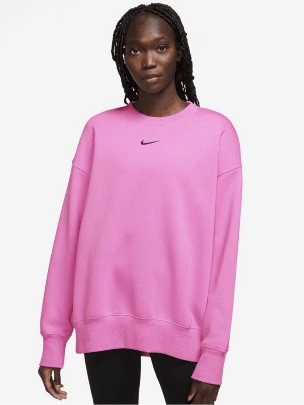 Nike Sportswear Phoenix Fleece Oversized Crewneck Sweatshirt (Playful Pink)